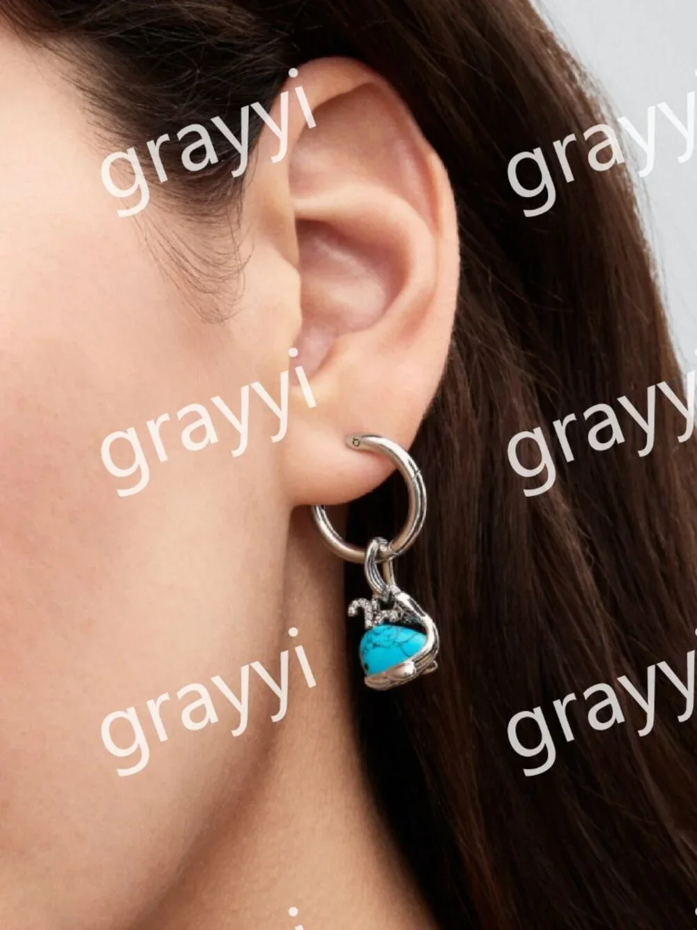 Pandora Turquoise-coloured Whale Dangle Charm